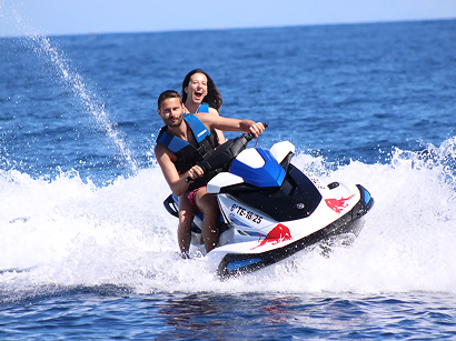 Jet ski safari in Costa Adeje Tenerife on the Atlantic Ocean