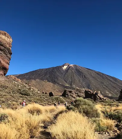 The volcanic landscapes of Teide National Park on a guided tour in Tenerife.
